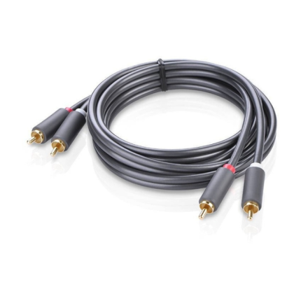 UGREEN 10520 2RCA Male To 2RCA Male Cable 5m - Black