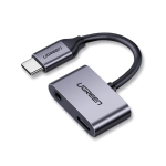 UGREEN 2-IN-1 Charge & Audio USB-C Adapter - 1.5A - GREY