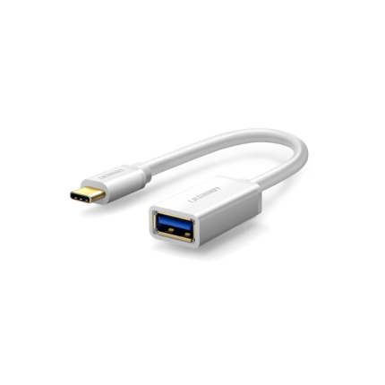 UGREEN 30702 15CM USB Type-C Male to USB 3.0 Type-A Female OTG Cable - White