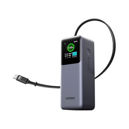 UGREEN 55987B 165W Power Bank with Retractable USB-C Cable PB726
