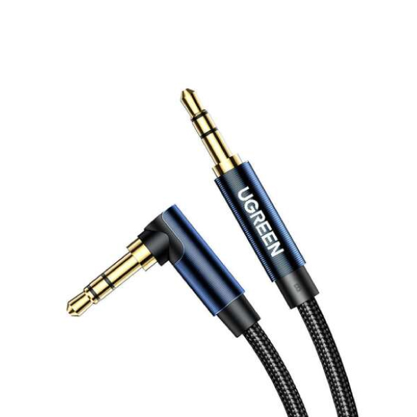 UGREEN 60180 3.5mm Male To 3.5mm Male Cable Gold Plated Metal Case With Braid 1.5m