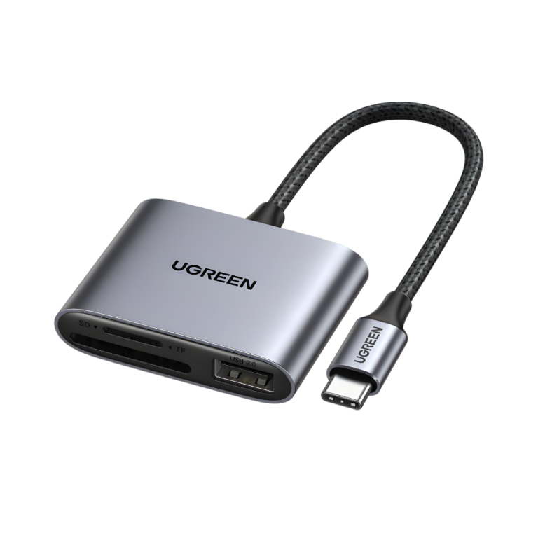 UGREEN 80798 USB-C To SD/TF + USB 2.0 Memory Card Reader CM387